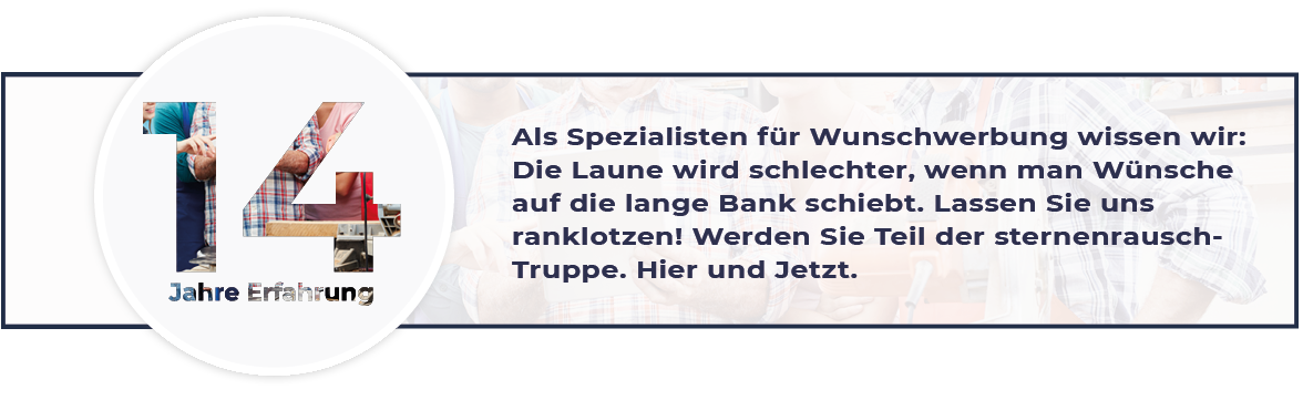 Banner 14 Jahre Erfahrung